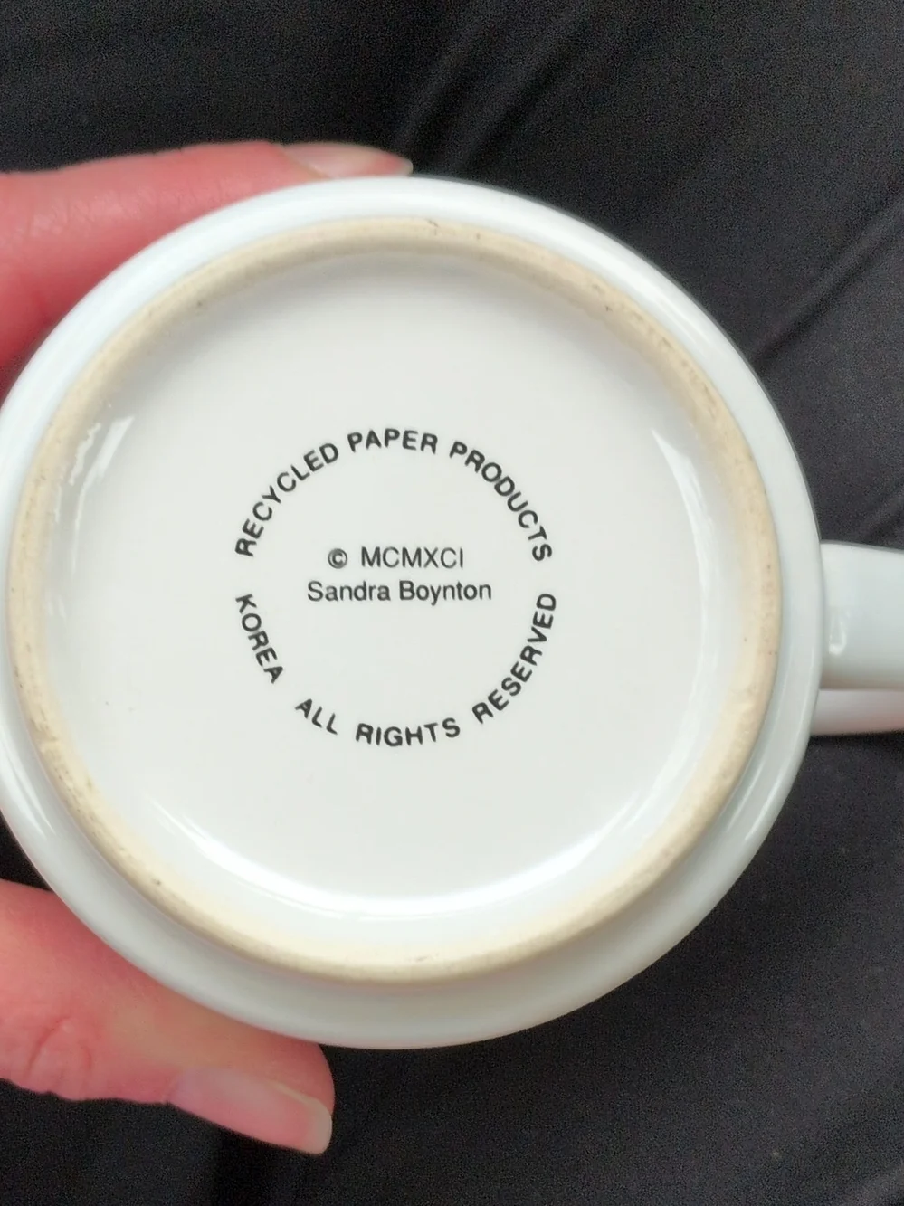 VTG Sandra Boynton 'I Love You' Heart Mug EUC